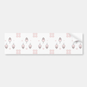 Pink Mouse Seamless Pattern Design - Cute Decor Bumper Sticker