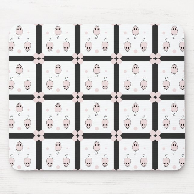 Pink Mouse Seamless Pattern Design - Cute Decor Pad (Front)