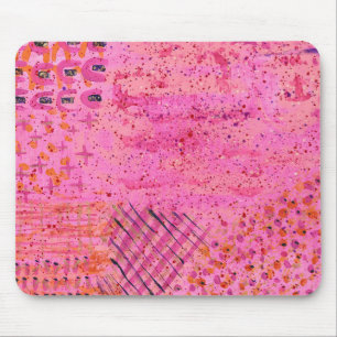 Pink Mousepad Abstract Painting
