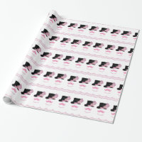Pink Moustache, Top Hat and Pearls