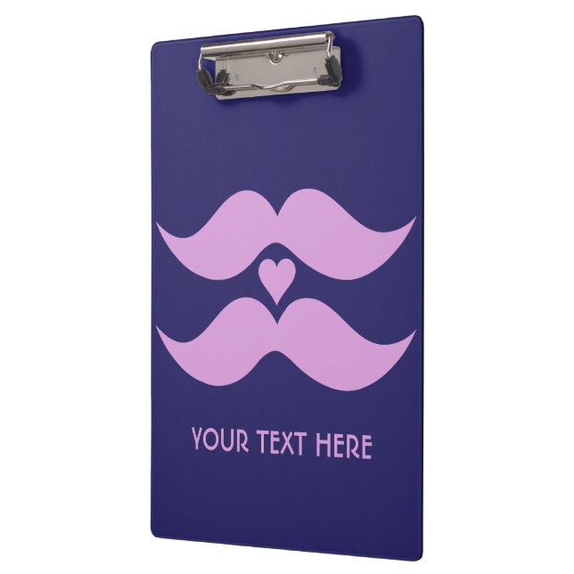 Pink Moustaches custom clipboard (Left)