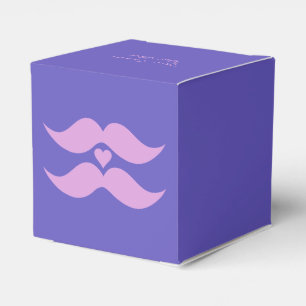Pink Moustaches custom favour boxes