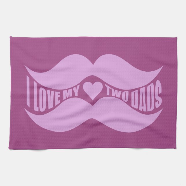 Pink Moustaches custom hand towel (Horizontal)