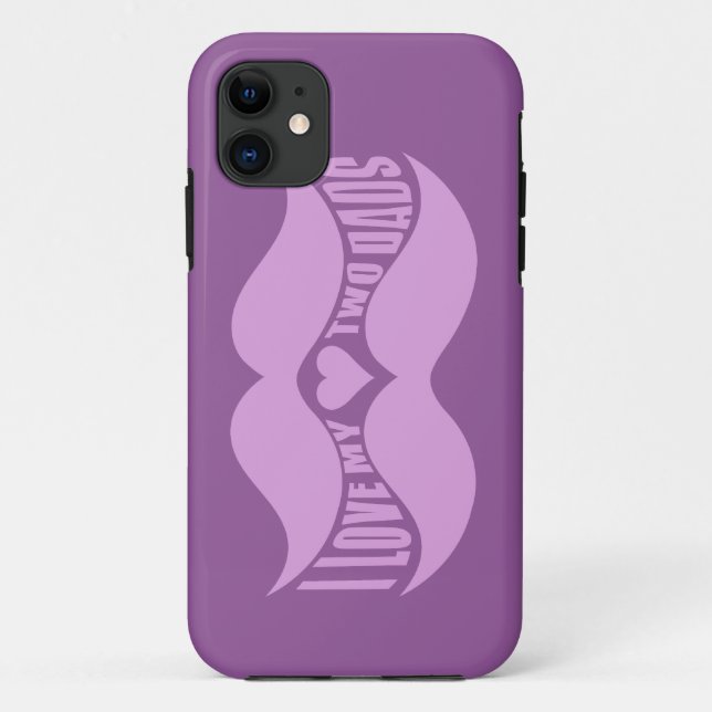 Pink Moustaches custom iPhone case (Back)