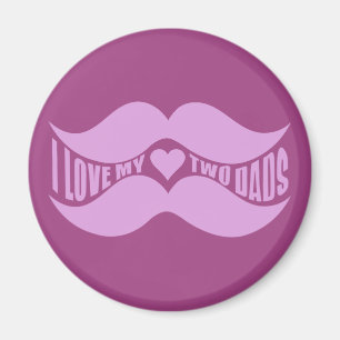 Pink Moustaches custom magnet