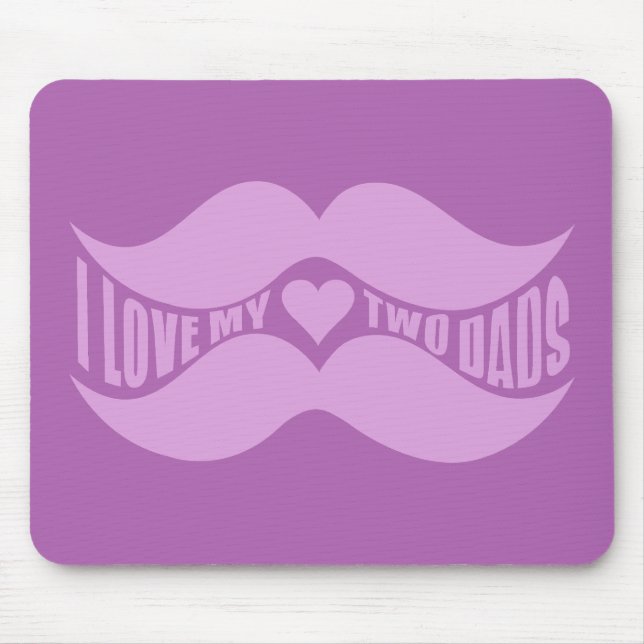 Pink Moustaches custom mousepad (Front)
