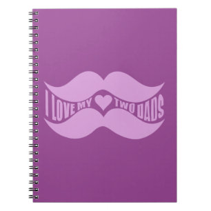 Pink Moustaches custom notebook