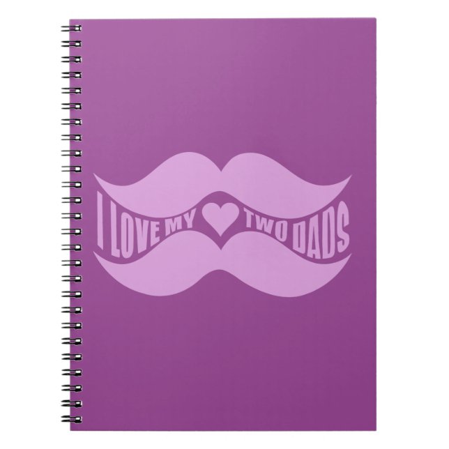 Pink Moustaches custom notebook (Front)