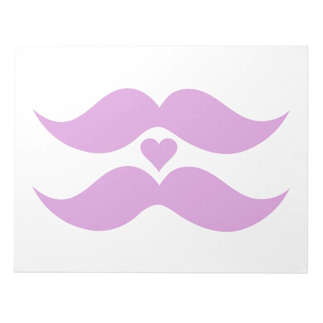 Pink Moustaches custom notepad (Front)
