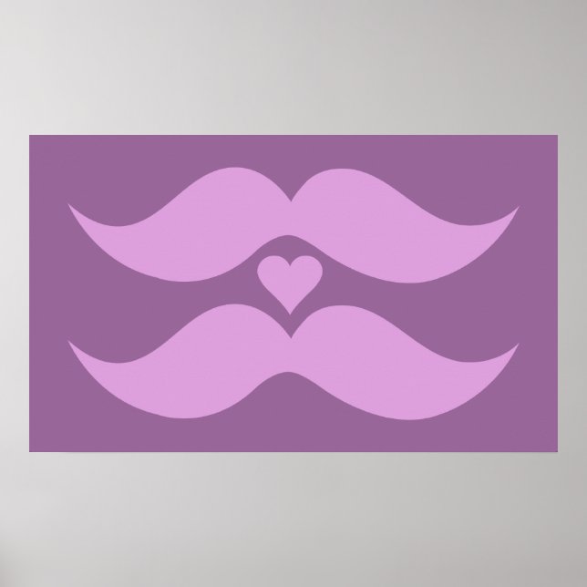 Pink Moustaches custom poster (Front)