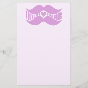 Pink Moustaches custom stationary Stationery