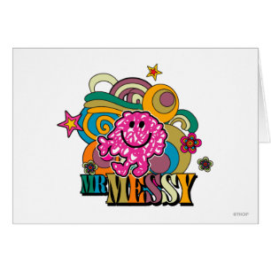 Pink Mr. Messy Colourful Swirls & Stars