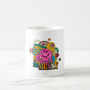 Pink Mr. Messy   Colourful Swirls & Stars Coffee Mug