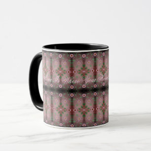 Pink Mug Home Is Where Your Heart Is Truly Happy
