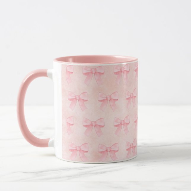 Pink mug with pink bows (Left)