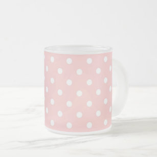 Pink Mug with White Polka Dots