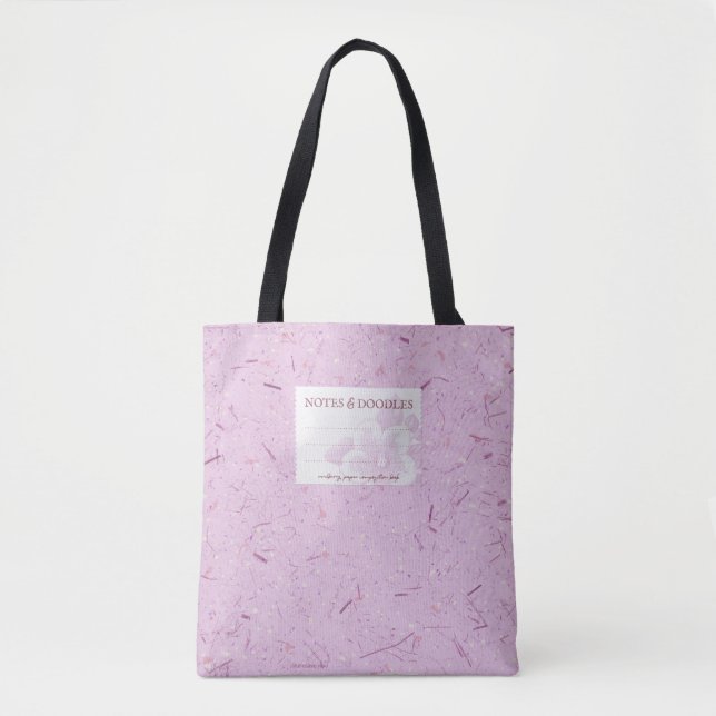 Pink Mulberry Paper Composition Notebook Elegant Tote Bag (Front)
