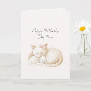 Pink Mum Mother's Day Cats Card