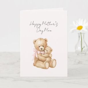 Pink Mum Mother's Day Teddy Bears Card