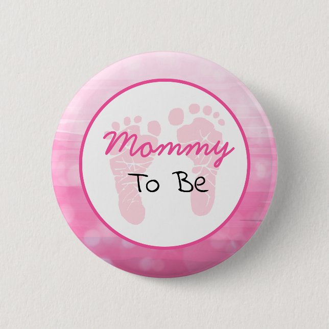 Pink Mum to Be Baby Shower 6 Cm Round Badge (Front)