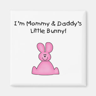 Pink Mummy and Daddy's Bunny T-shirts and Gifts Magnet