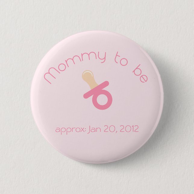 Pink Mummy to be Button (Front)