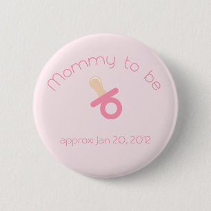 Pink Mummy to be Button