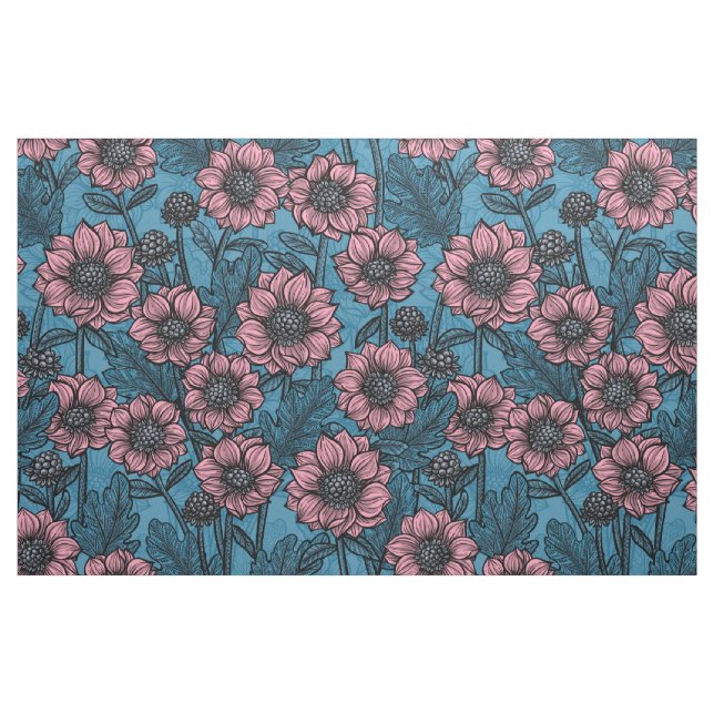 Pink Mums Fabric (Fat Quarter)