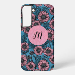 Pink Mums monogram Samsung Galaxy Case