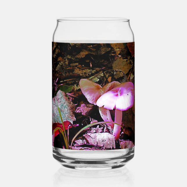 Pink Mushroom  Can Glass (Front)