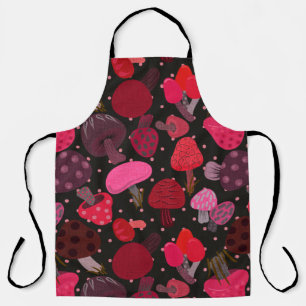 Pink Mushroom Mix Apron