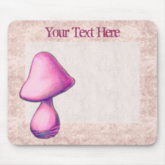 Pink Mushroom Mousepad (Front)