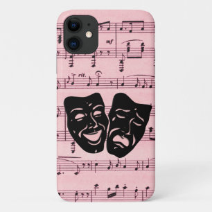 Pink Music and Theatre Masks iPhone 11 Case