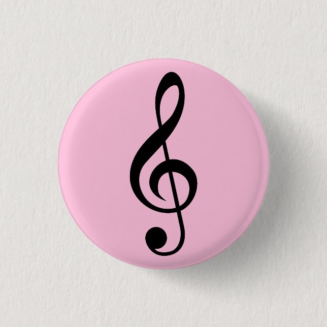 Pink Music Clef badge (Front)