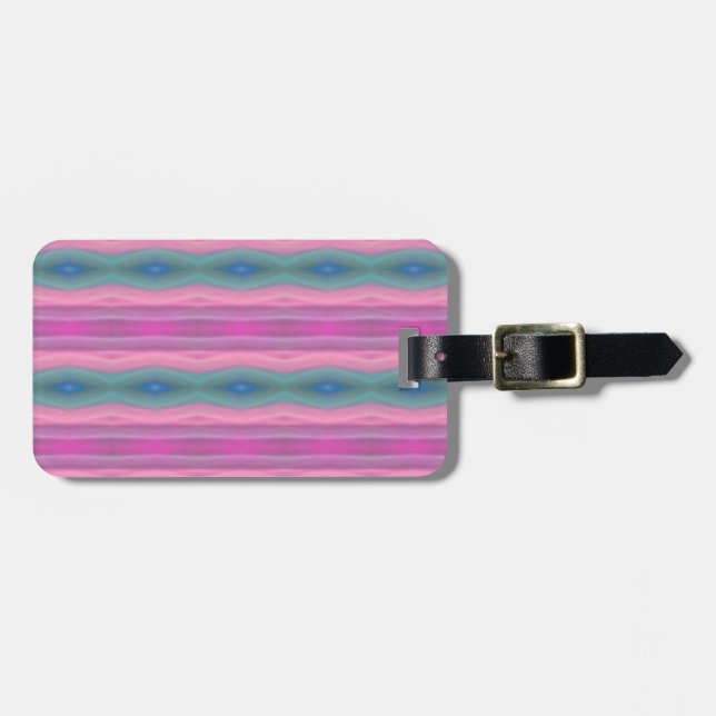Pink Music Luggage Tag (Front Horizontal)