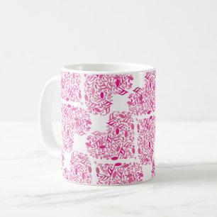 Pink Music Note Hearts Coffee Mug