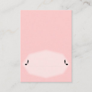 Pink Music Place Card