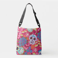Pink Music Rock Skull Floral Garden