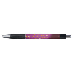 Pink Musical Notes & Autumn Leaves Effect Pen