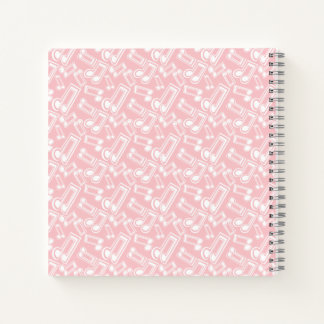 Pink Musical Notes Notebook