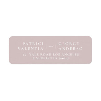 pink musk wedding envelope return address labels