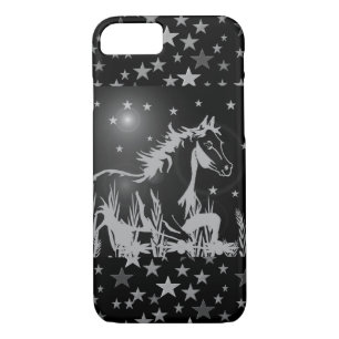 Pink mustang on black background iPhone 8/7 case