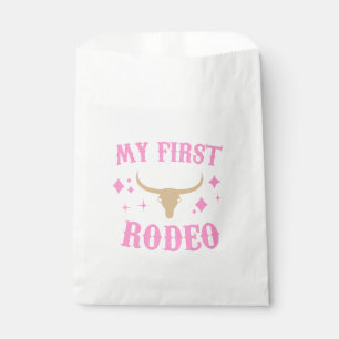 Pink My First Rodeo Cowgirl 1st First Birthday Favour Bag