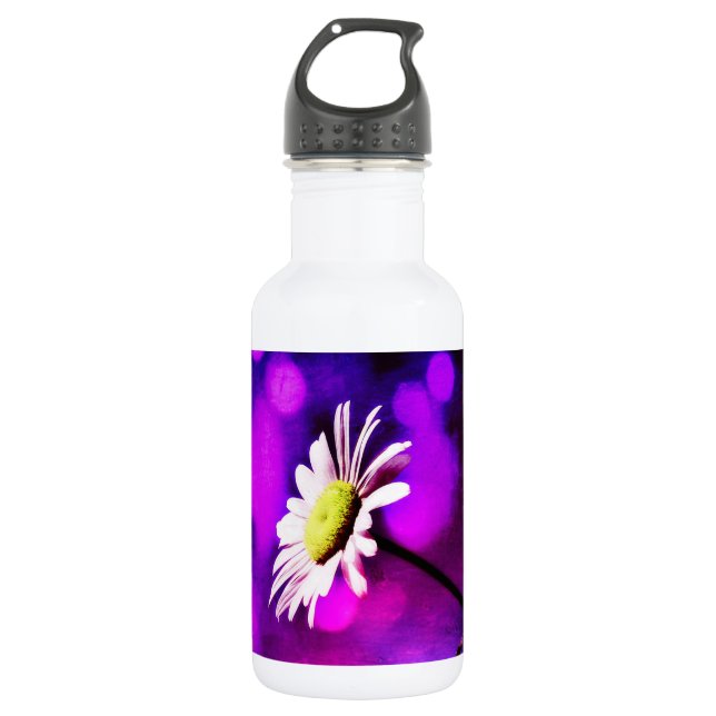 Pink N Amethyst Daisy 532 Ml Water Bottle (Front)