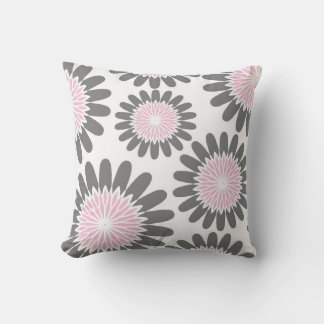 Pink-n-Grey Floral Cushion