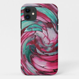 Pink N Teal Abstract iPhone 5 case