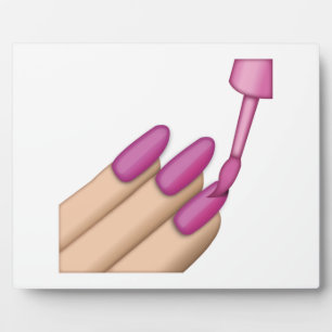Pink Nail Polish - Emoji Plaque