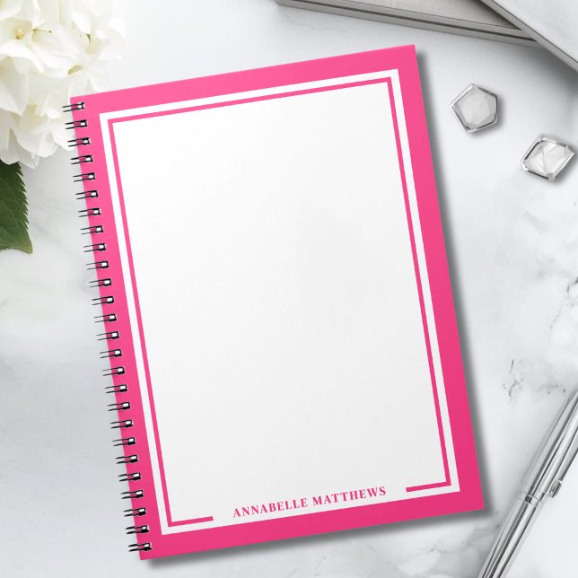 Pink Name Monogram Notebook (Pink Name Monogram Notebook)