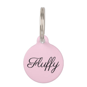 Pink Name Pet Tag