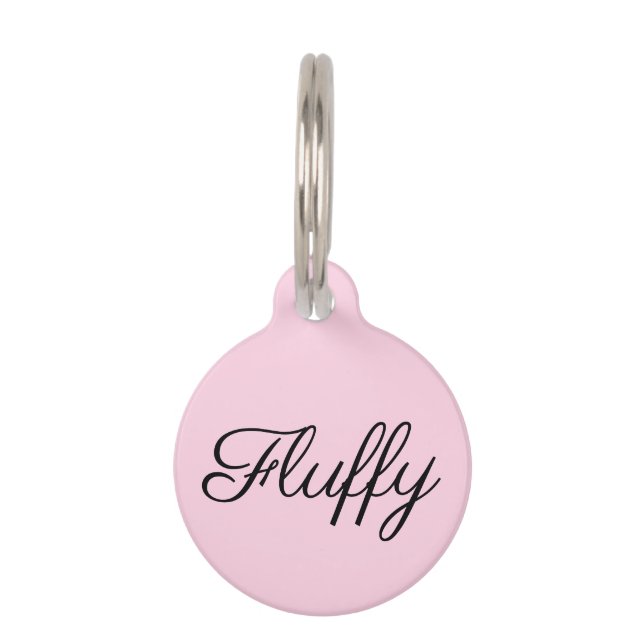 Pink Name Pet Tag (Front)